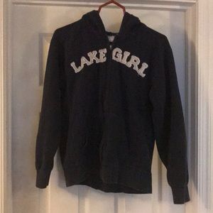 Navy Blue Lake Girl zip up jacket